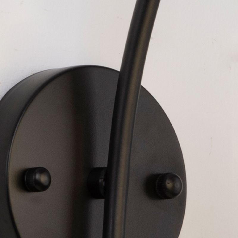 Lámpara de pared de una luz de vidrio blanco de estilo simple para el dormitorio