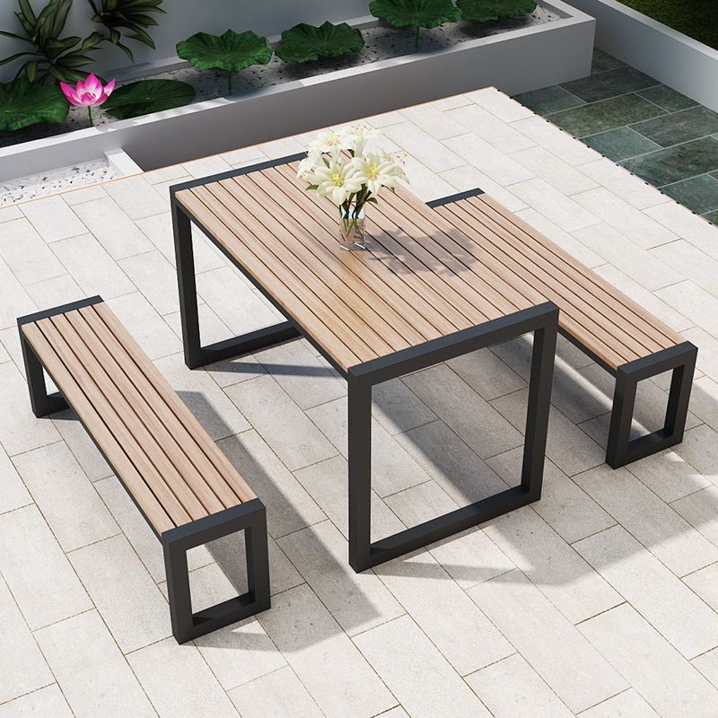 Industrial Style 1/3 Piece Dining Set Reclaimed Wood Dining Table Set for Outdoor