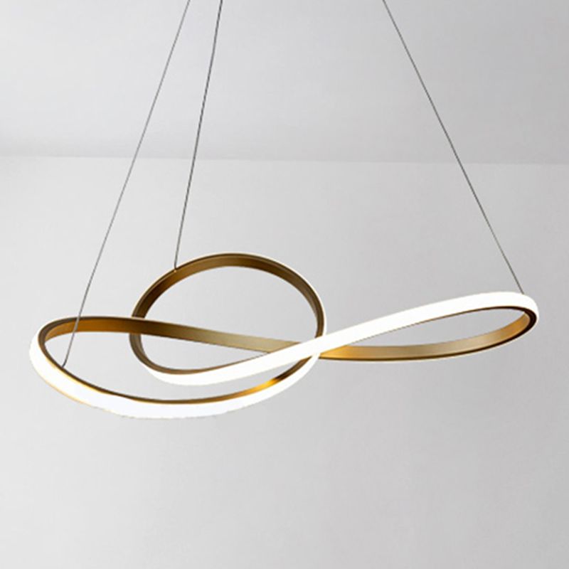 Spiralschatten Kronleuchter Licht modernes Metall 1 helles Kronleuchter -Beleuchtungsbestand
