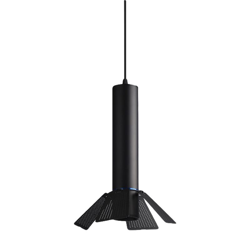 Mini Mini Hanging Lamp Tube Sombra 1 Luz Metálica Ligera de Luz para tela