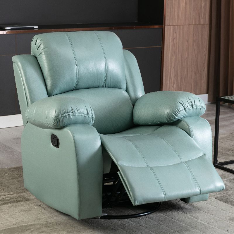 Standard (No Motion) Recliner Chair Faux Leather Home Theater Recliner