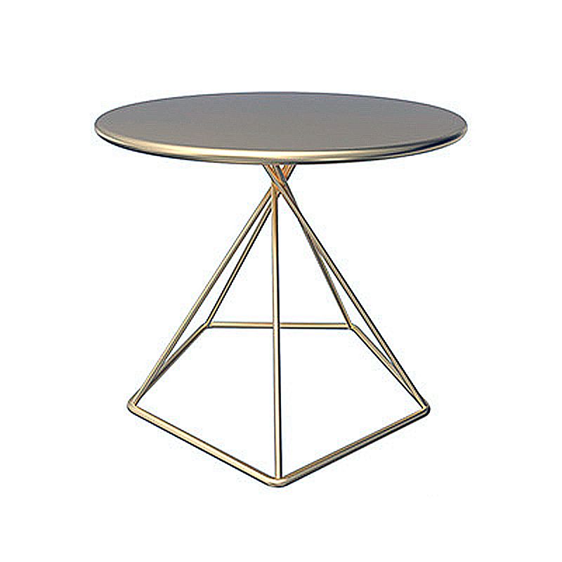 Modern Frame End Table Marble/metal Top Round Side Table for Living Room