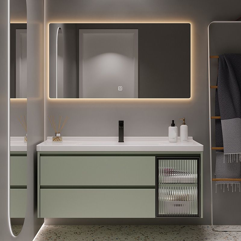 Contemporary Vanity Sink Wall-Mounted Bathroom Vanity Cabinet with Drawers