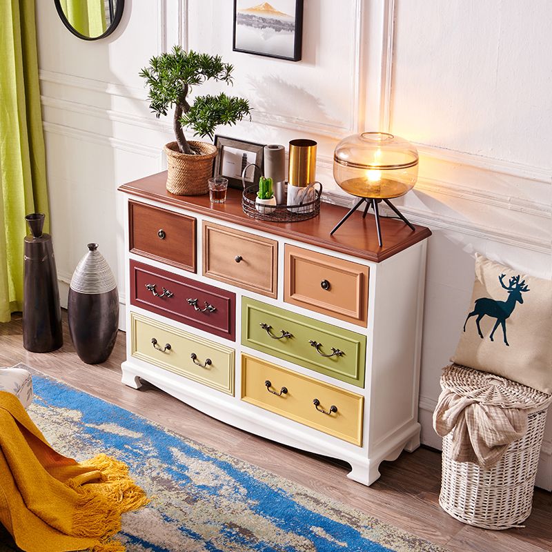 Nautical Storage Chest Dresser Solid Wood Dresser with 7/10/12 Drawers