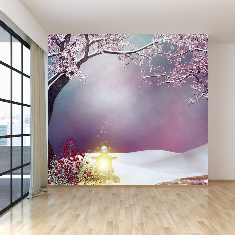 Whole Flower and Snowfield Mural Wallpaper for Wall Decor Modern Boys Room Wall Art