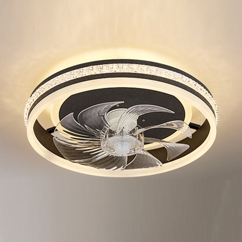 Modern Style LED Ceiling Fan Light Creative Flush Mount Light for Living Room