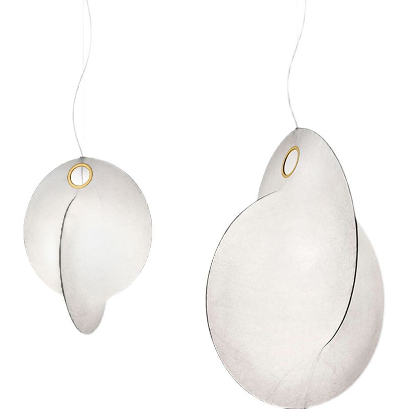 Silk moderne pendant nordique lumière 1-Light White suspendu plafond plafond pour salle à manger