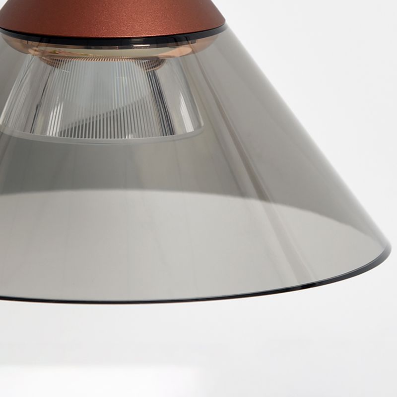 Minimalist Cone Shape Pendant Light Aluminum Dining Room LED Hanging Light