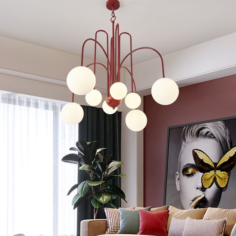 Modern Metal Chandelier Light Fixtures Multi-Head Hanging Pendant Lights for Bedroom