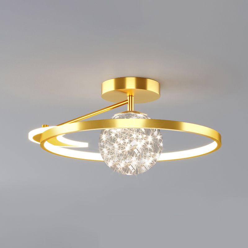 Lámpara moderna de la esfera de la esfera metal 3 luz de techo de montaje de altura de luz