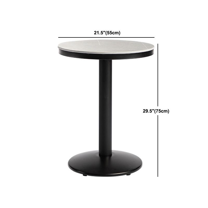 Industrial Style Gray Stone Top Bar Table Set 1/2/3 Pieces Counter Table with High Stools