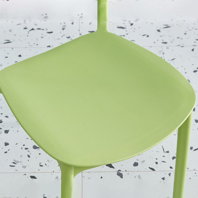Silla escandinava de plástico para comedor, cocina, silla lateral con respaldo abierto