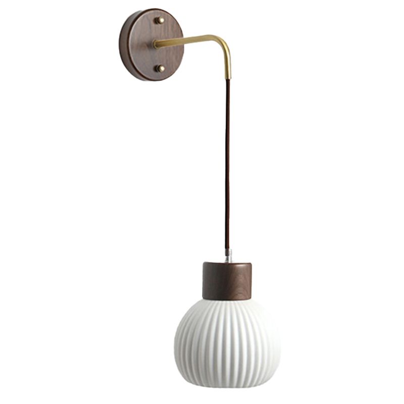 Nordic Wall Light Fixture Geometric Wooden Wall Light Sconce for Bedroom