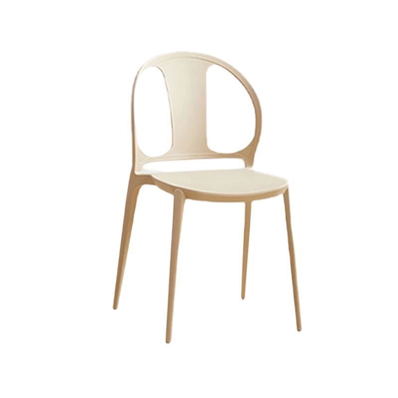 Dining Room Plastic Dining Chair Contemporary Stacking Side Chair