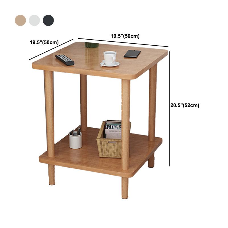 Contemporary Style Side End Table Solid Wood Sofa Side Accent Table