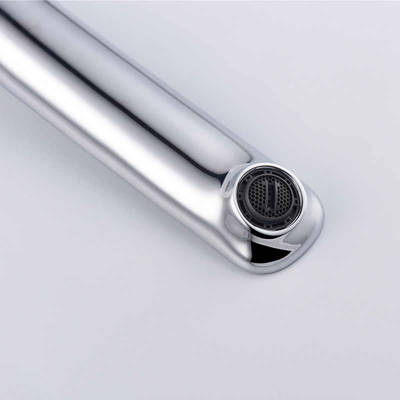 Modern 1-Handle Bathroom Sink Faucet Circular Wall Mounted Bathroom Faucet