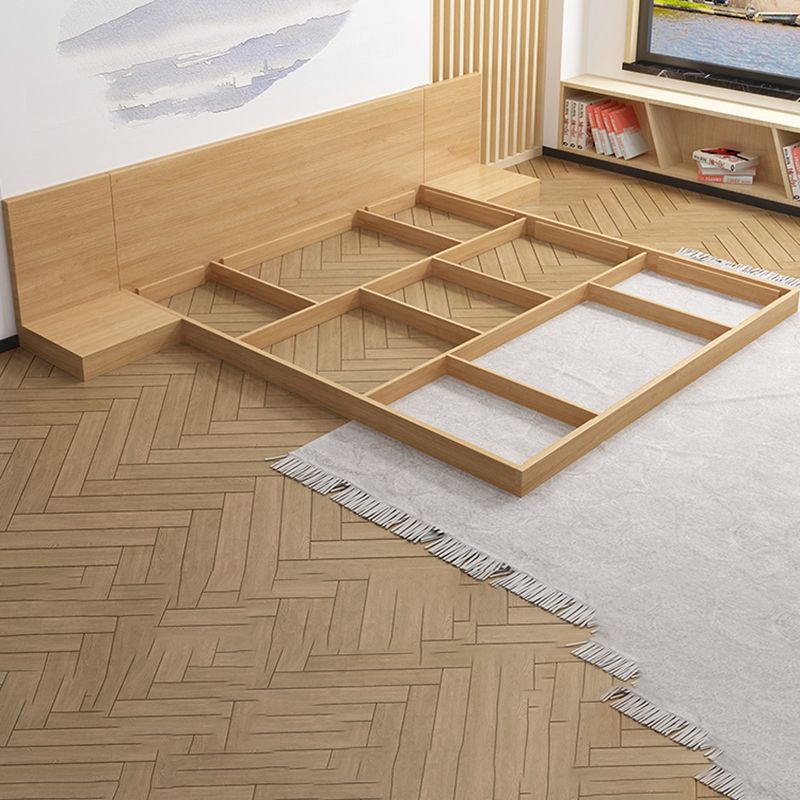 Solid Wood Platform Bed Mid-Century Modern Platform Bed Frame Mattress Included