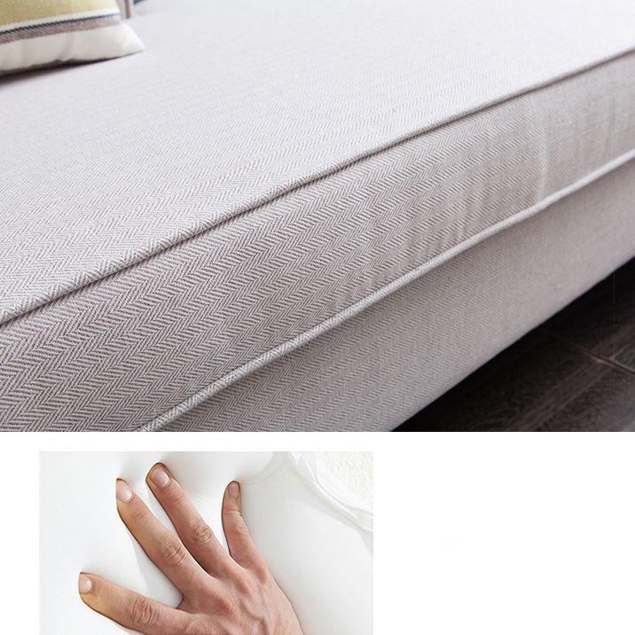 Modern Style Chaise Lounge Couch Solid Color Lounge Chair with Linen