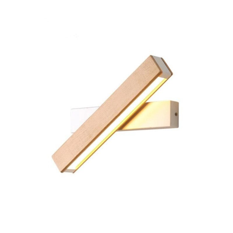 Modern Wood Wall Sconce Adjustable Rotatable LED Light Room Indoor Foyer Lighting