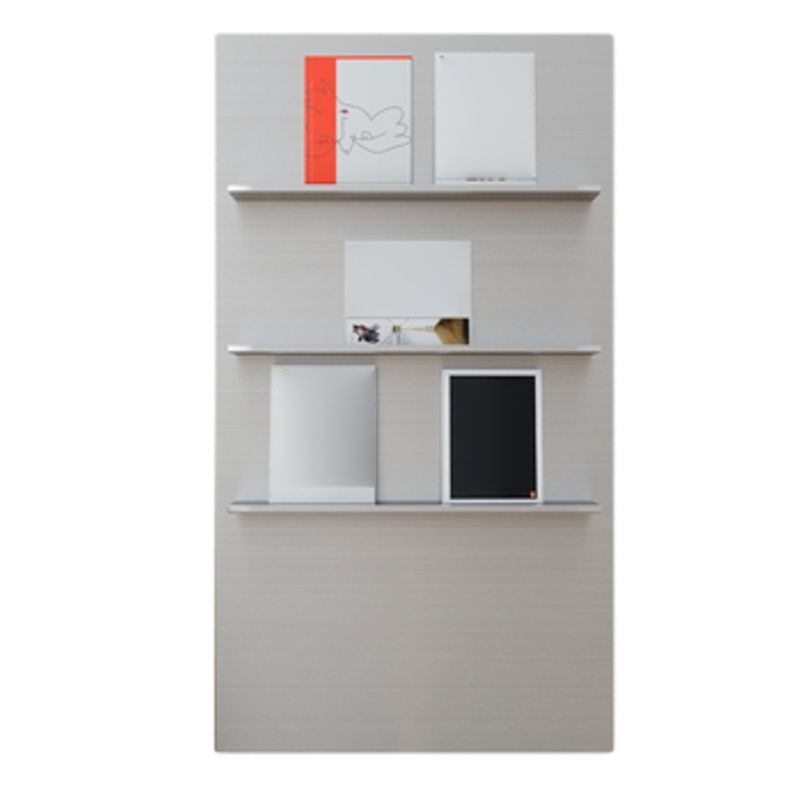 Contemporary Stainless Steel Bookcase Standard Closed Back Bookshelf for Bedroom