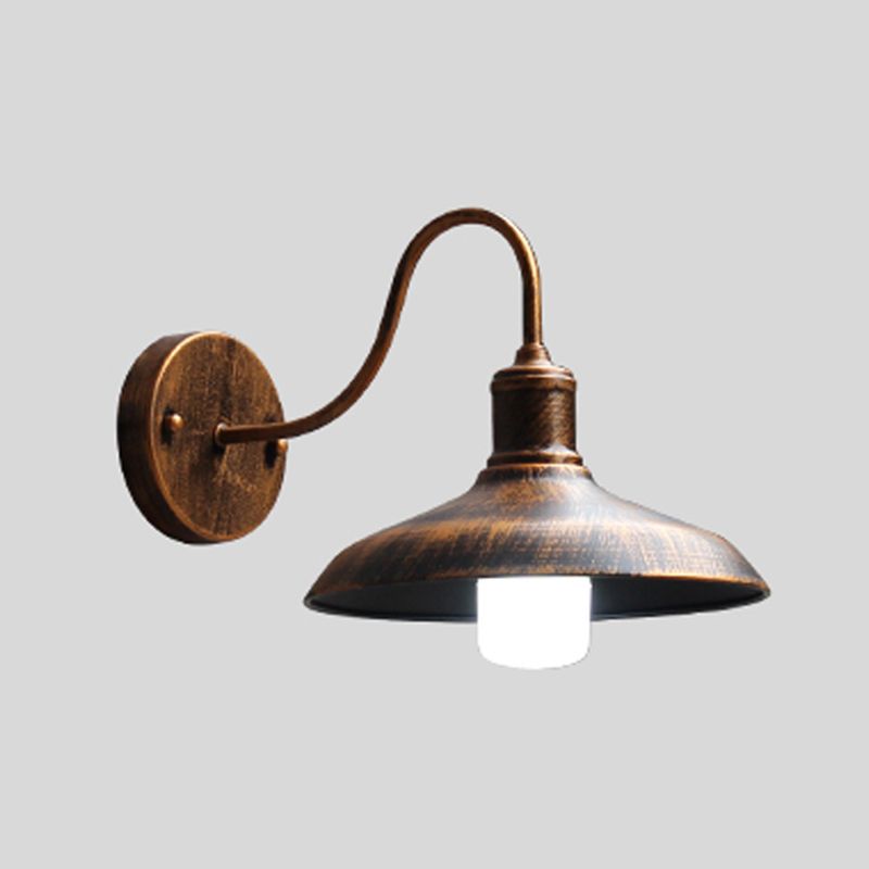 Accesorios de iluminación de cuello de cabello de metal estilo industrial 1 lámparas de pared de luz