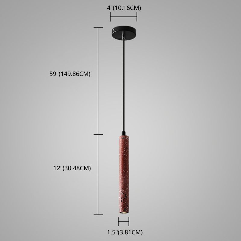 Trapezoid Stick Pendant Lighting Nordic 1 Bulb Down Light Fixture over Dining Table