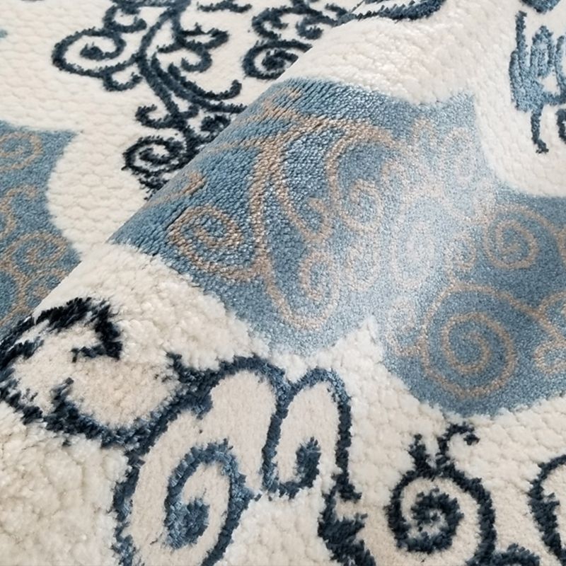 Tapis à domicile multicolore Americana Geo Ship Polypropylène Anti-slip Backing Washable Area Tapis