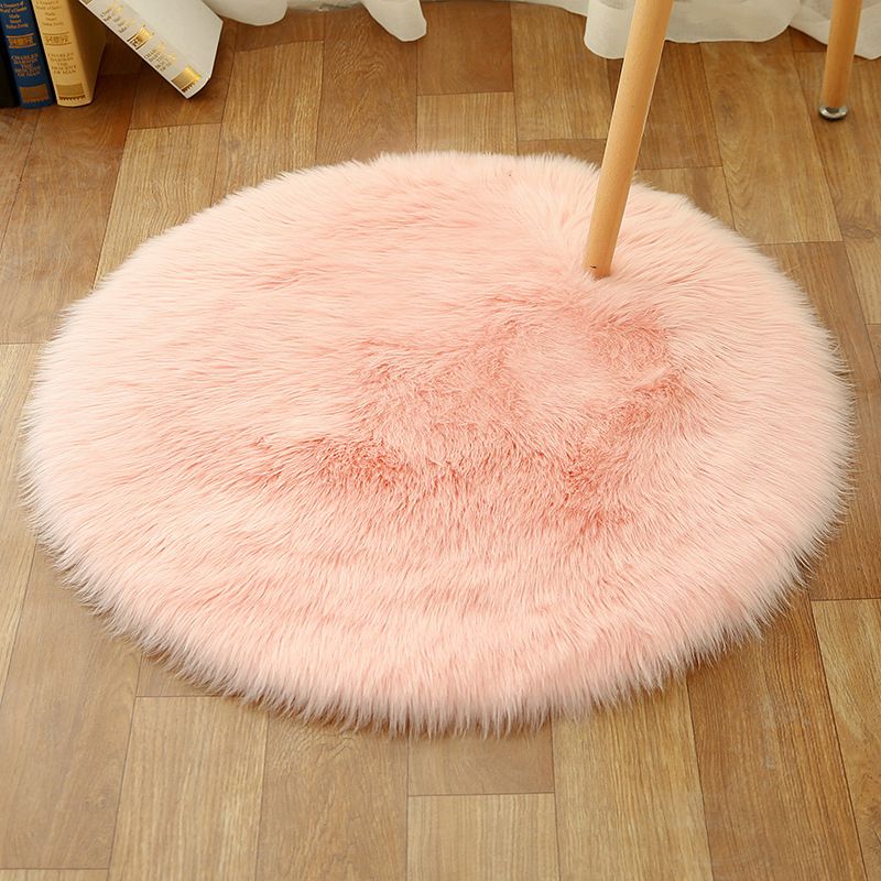 Comfort Girls Room Foot Rug Multicolor Plain Carpet Shag Pet Friendly Machine Washable Non-Slip Rug