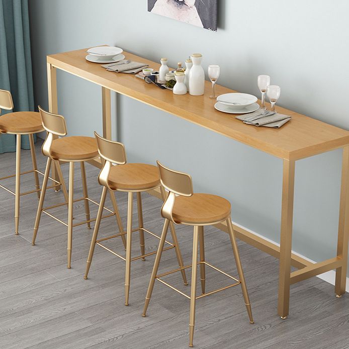 1/5 Pieces Bar Stool and Table Set Solid Wood Pub Dining Set