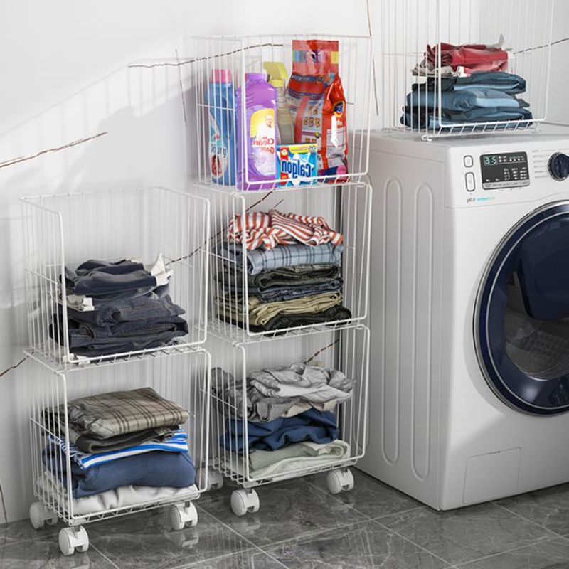 Modern Style Geometric Bookcase Metal Closed Back Book Shelf