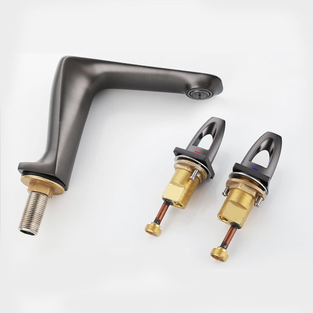 Modern Bathtub Faucet Flush Mounted Shower Head Rod Handle Faucet