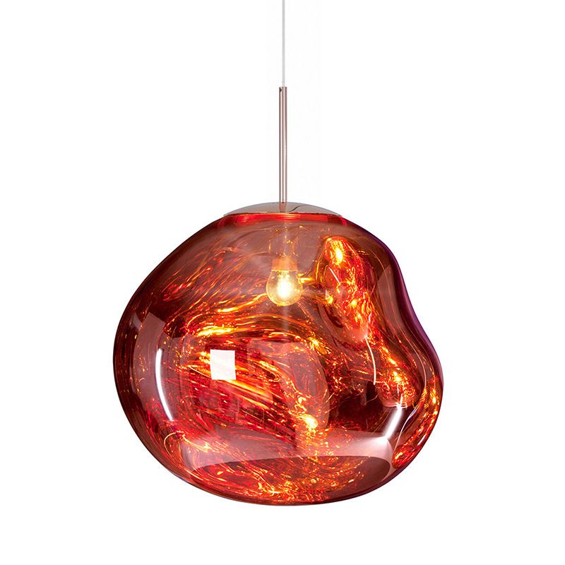 Single-Bulb Suspension Light Nordic Round Hanging Lamp Fixture for Dining Room Restaurant