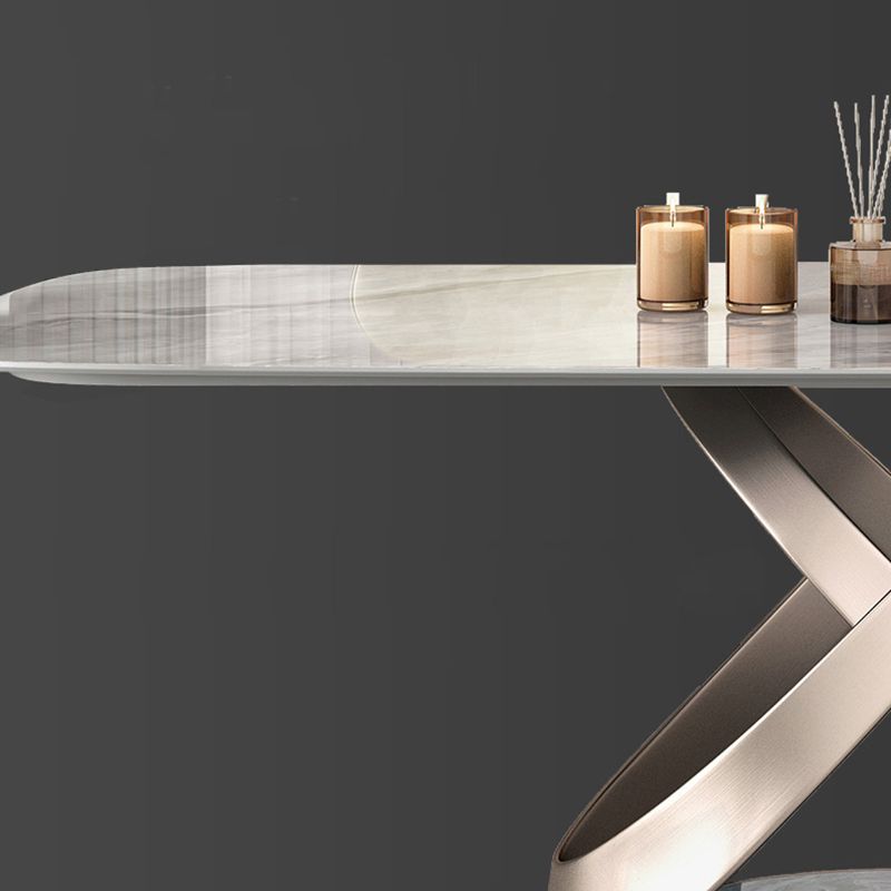 Modern Stone Top Dining Table Set 1/2/5/6 Pieces Rectangle Indoor Dinette Set