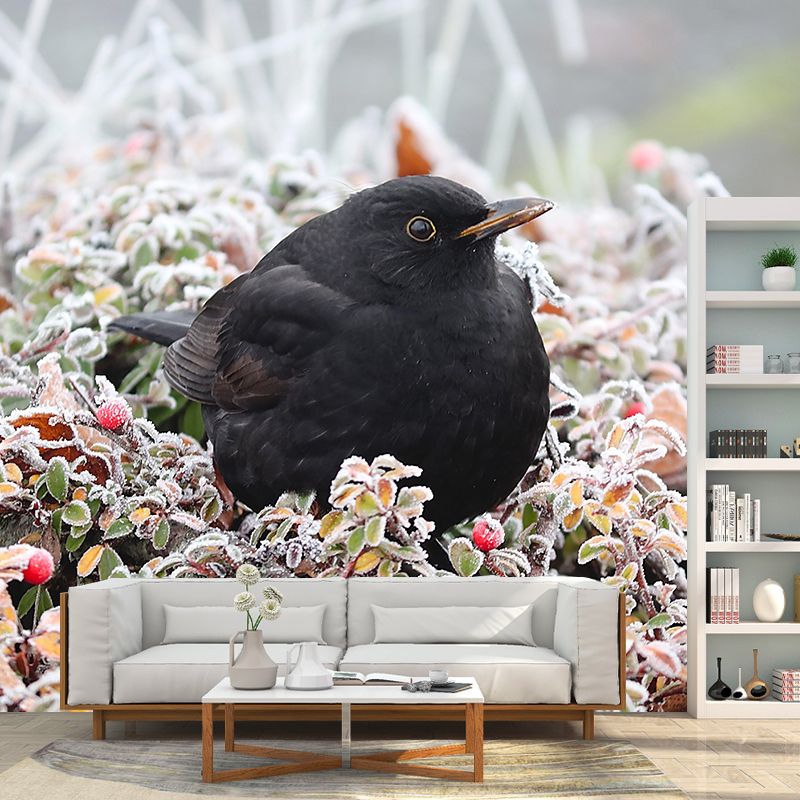 Bird Contemporary Mural Wallpaper Mildew Resistant Wall Decor for Accent Wall