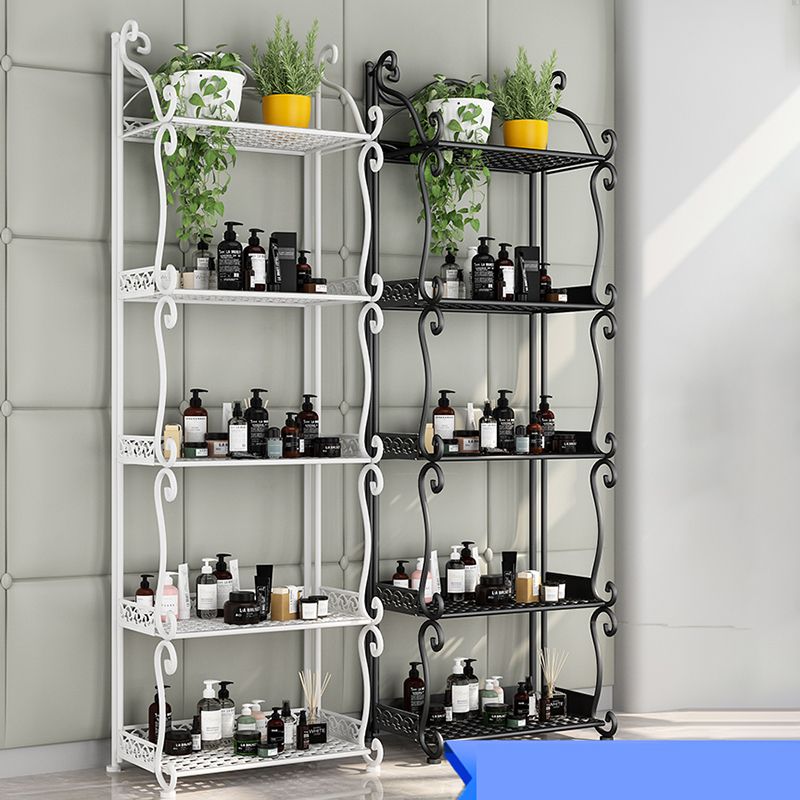 Standard Contemporary Bookcase Open Back Metal Bookshelf with Shelves