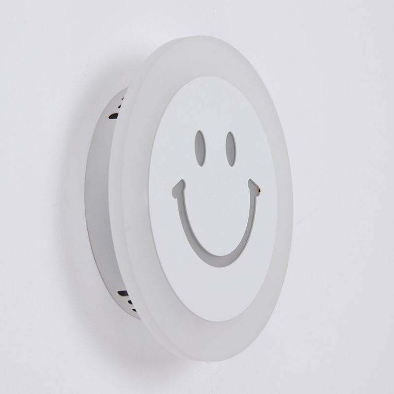 Modern Style Round Sconce Light Fixtures Metal 1 Light Wall Mounted Lighting