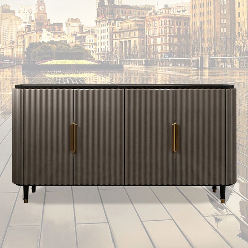 Glam Style Buffet Sideboard Dining Room 35.4"H 4 Doors Buffet Server