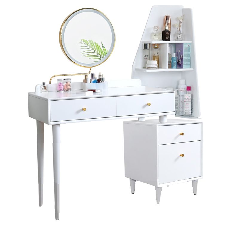 Contemporary Dressing Table Cherry Bedroom Lighted Mirror Standing Make-up Vanity