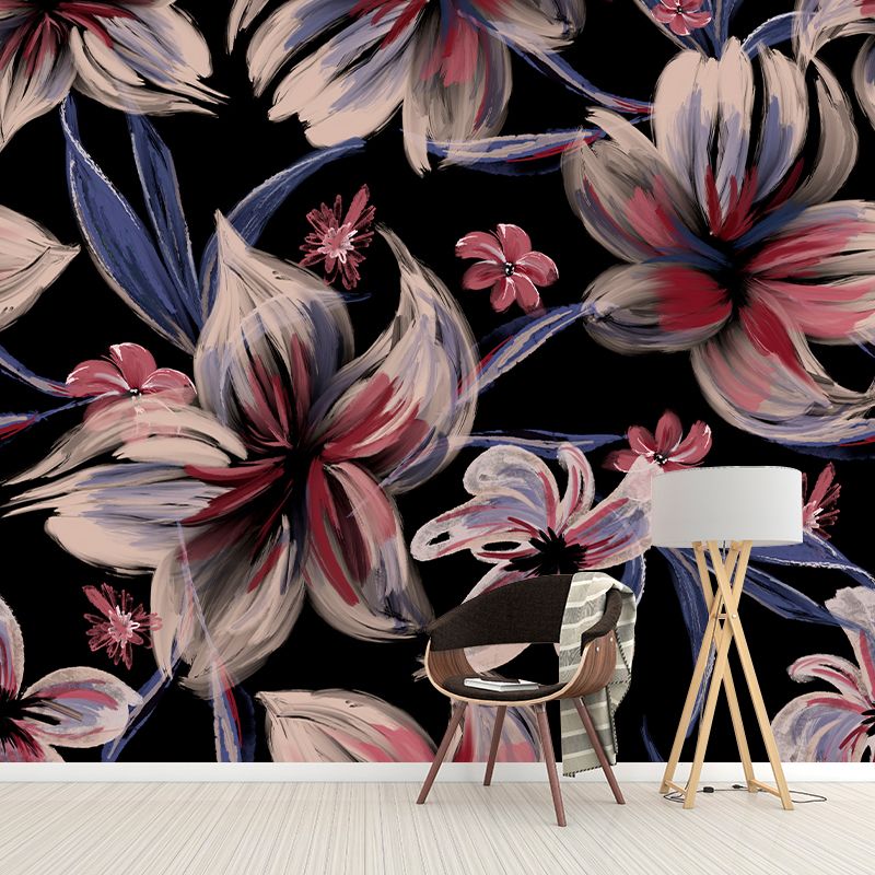 Hand Painted Flowers Mural Wallpaper Illustration Indoor Wall Mural