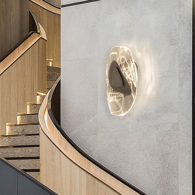 Accensione a parete ovale in stile moderno Crystal Crystal 1 Lipce Light Freepures in oro e nero