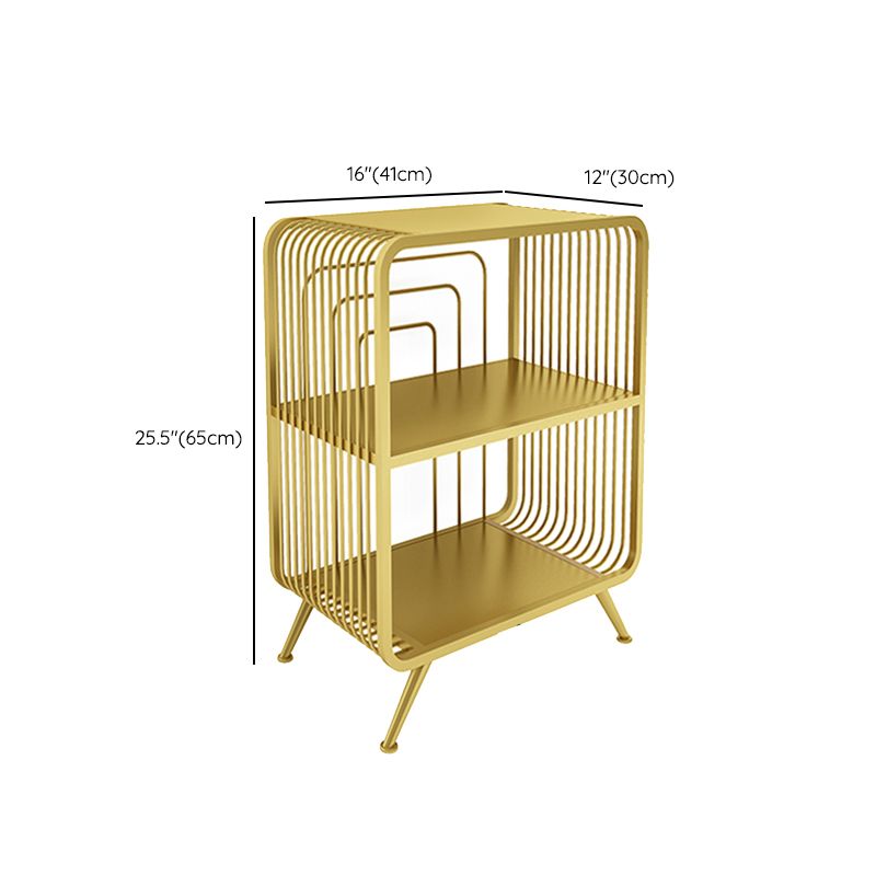 Modern Style Open Back Bookshelf Metal Bookcase for Home Office