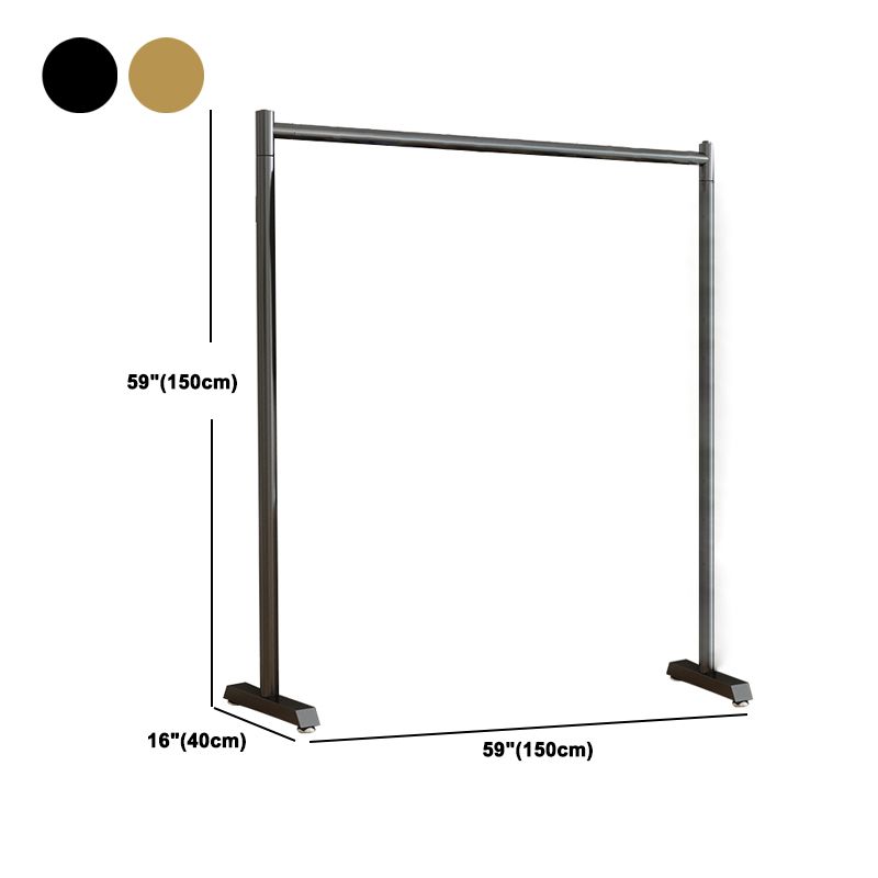 Contemporary Style Open Armoire Stainless Steel Cabinet with Clothing Rod