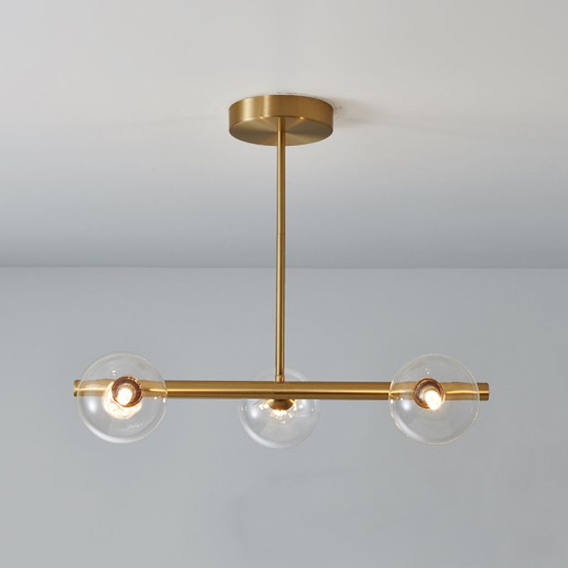 Glass Globe Island Lighting Modern Multiple-Light Island Pendant Lights