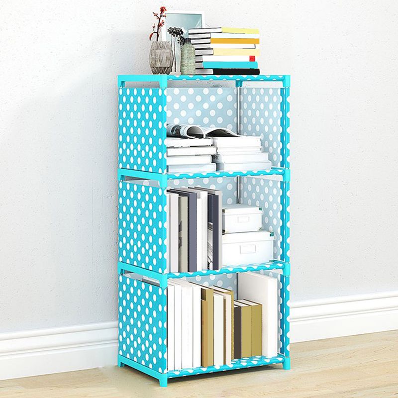 Modern Fabrics Bookcase, Geometric Bookshelf for Living Room