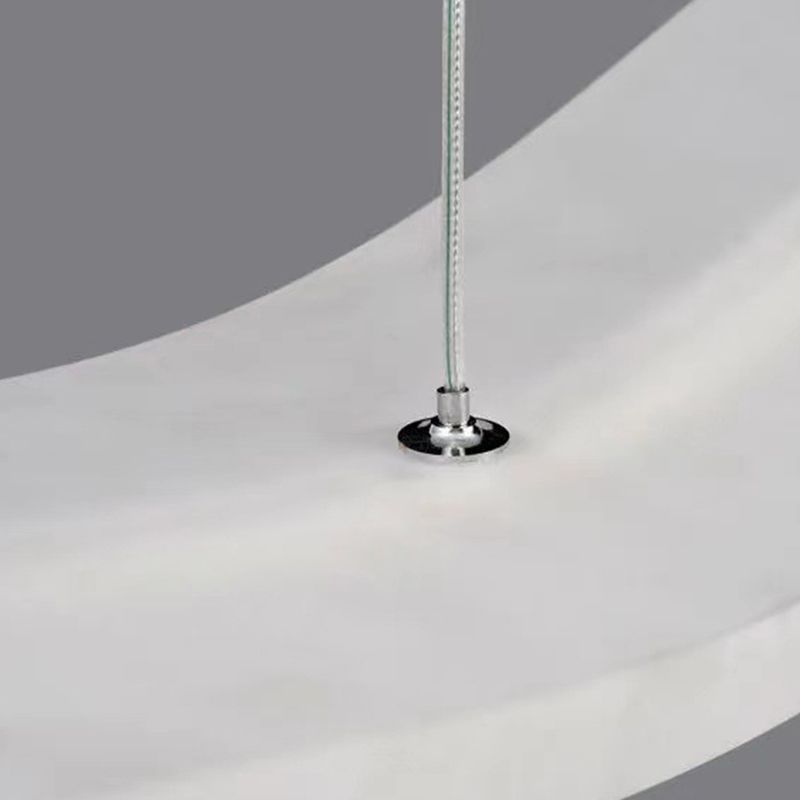 Single Modernism Silver Ceiling Light LED Kitchen Island Lighting for Foyer