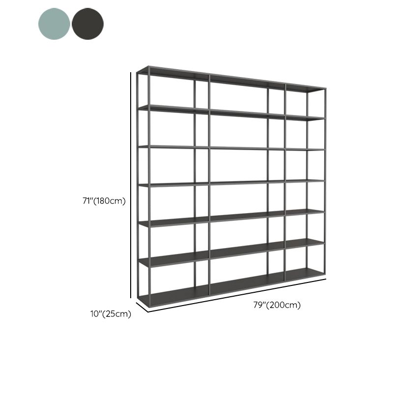 Scandinavian Etagere Bookcase Metal Open Back Bookshelf with Shelves