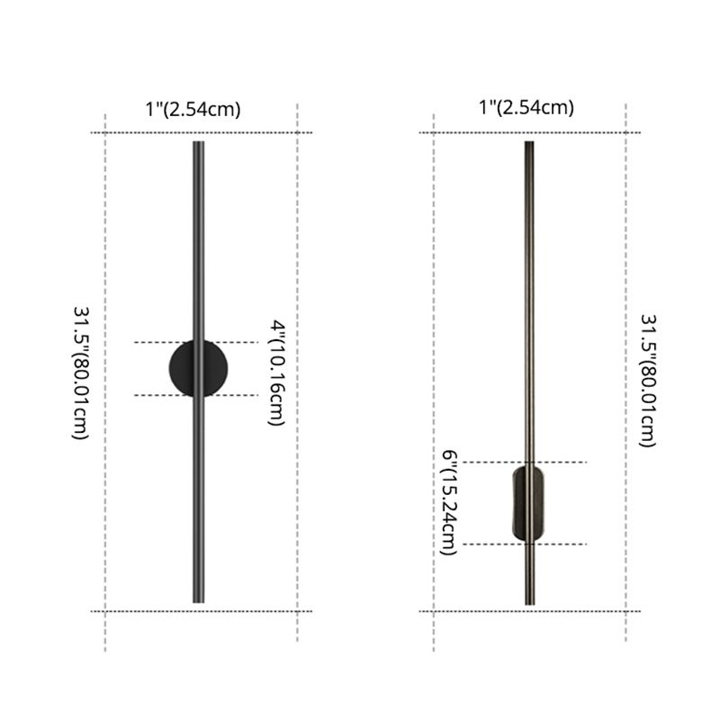 Moderno Minimalista Estilo lineal Luz montado en la pared lineal Diconces de luz de pared acrílica para sala de estar