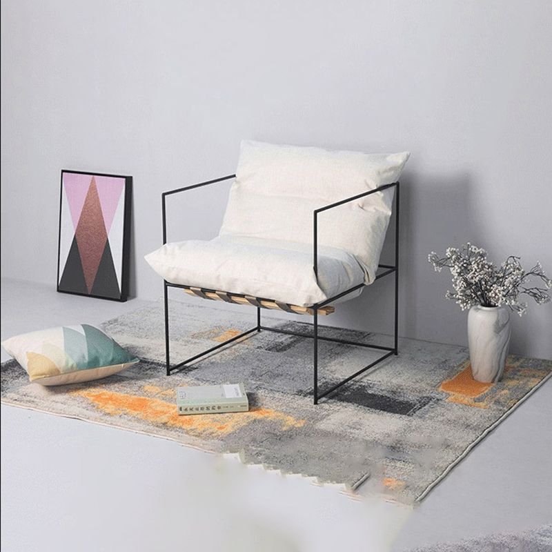 Modern White Stain Resistant Seating Tuxedo Arm Sofa for Bonus Room