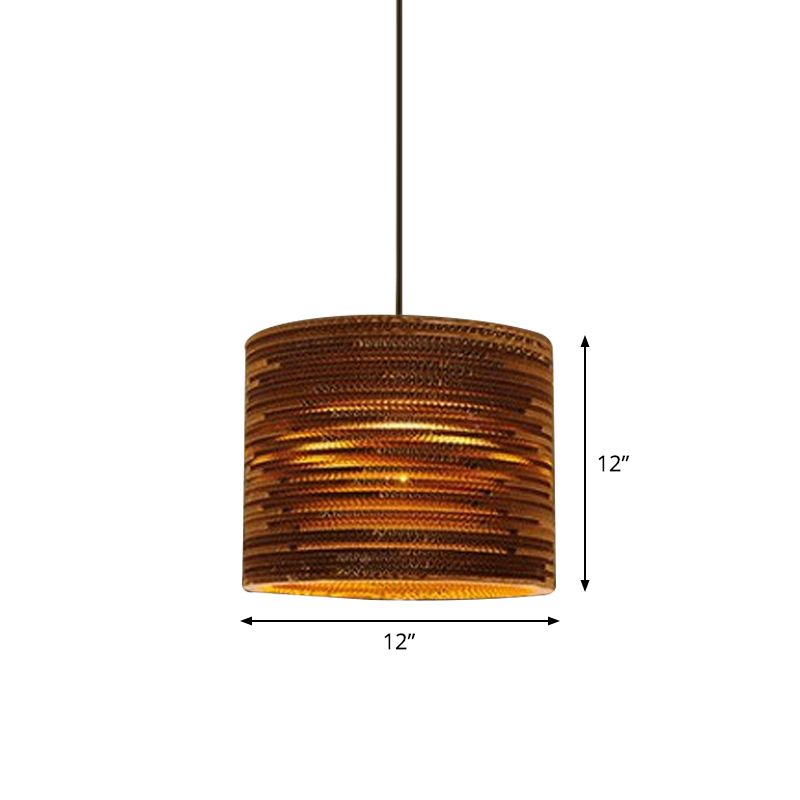 1 Lampen Bistro -Anhänger Beleuchtung rustikal braun