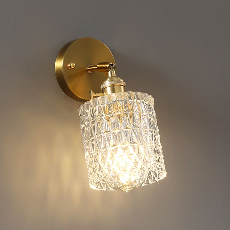 Glass Geometric Wall Sconce Lighting Industrial Style 1 Light Wall Mounted Light